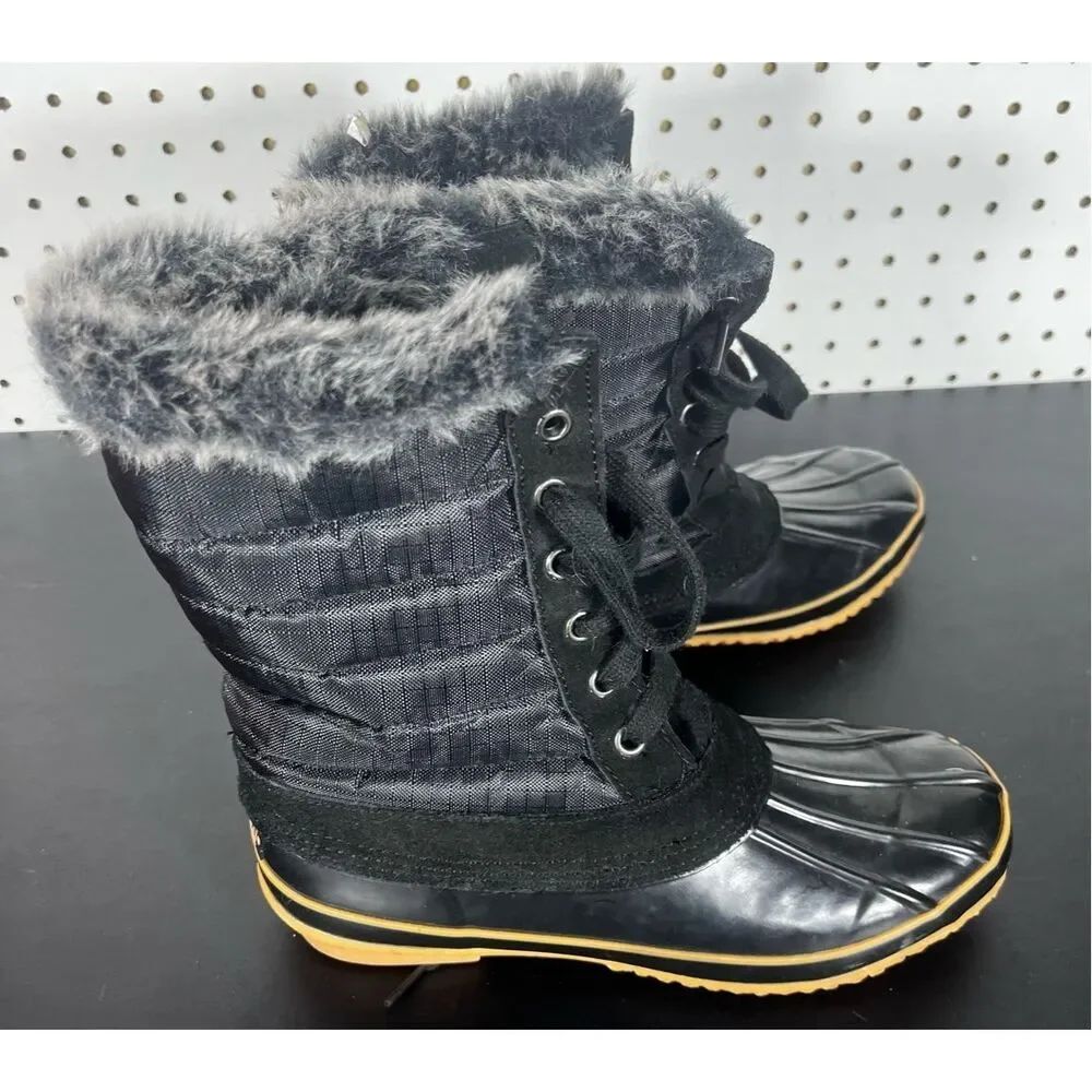 Khombu Steel Shank Winter Snow Boot with Faux Fur size 8